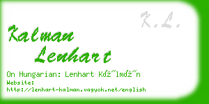 kalman lenhart business card